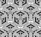 Endless monochrome symmetric pattern, graphic design. Geometric
