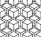 Endless monochrome symmetric pattern, graphic design. Geometric