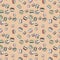 Endless pattern, beige, gray and white background