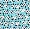 Endless pattern with cute dead faces.