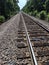 The Endless Railroad Tracks in the Summer Sunshine...