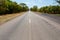 Endless road with blue sky