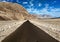 endless road view in the lap of barren lands