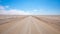 Endless roads at Skeleton Coast, Namibia.