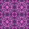 Endless romantic floral pattern with symmetrical composition of fancy pink flowers on purple background