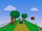 Endless runner platform Video game background 3D Illustration