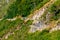 Endless rural curvy road through the hills in national park in Portugal