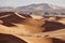 Endless Sands of the Sahara desert. Beautiful sunset over sand dunes of Sahara Desert Morocco Africa