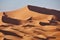 Endless Sands of the Sahara desert. Beautiful sunset over sand dunes of Sahara Desert Morocco Africa