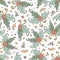 Endless seamless pattern with floral patterns