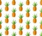 Endless tropical pattern with flat pineapples