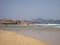 Endless wide tideland in the lagoon of Gorriones, Playa de Sotavento, Costa calma, Fuerteventura, Spain