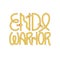Endo warrior lettering design with plasters illustration. Support women with endometriosis. Raise awareness about uterus disabling