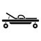 Endocrinologist cart bed icon, simple style