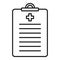 Endocrinologist patient card icon, outline style