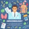 Endocrinology medicine and endocrinologist doctor