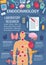 Endocrinology poster with human endocrine system