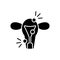 Endometriosis black glyph icon