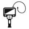 Endoscope camera icon simple vector. Medical inspection