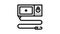 endoscope tool black icon animation