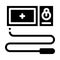 Endoscope tool glyph icon vector illustration sign