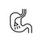 Endoscopy icon. Medical stomach vector illustration. Editable stroke.