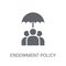 Endowment policy icon. Trendy Endowment policy logo concept on w