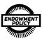 ENDOWMENT POLICY stamp on white