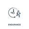 Endurance icon. Thin outline style design from fitness icons collection. Creative Endurance icon for web design, apps, software,