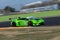Endurance touring championship. Spectacular side view of Lamborghini Huracan in action