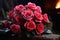 Enduring love showcased with red roses, valentine, dating and love proposal image