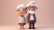 Enduring Love: Tiny Cute 3D Elderly Couple