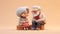 Enduring Love: Tiny Cute 3D Elderly Couple