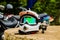 Enduro motorcycle helmet with action camera