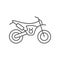 Enduro motorcycle line outline icon