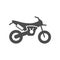 Enduro motorcycle or motorbike glyph icon