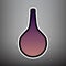 Enema sign. Vector. Violet gradient icon with black and white li
