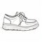 Energetic Brush Stroke Shoes: Clean And Sharp Outline Style