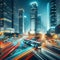 energetic cityscape transportation background