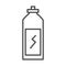 Energetic drink bottle power line icon design