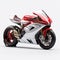 Energetic Ducati 912 Classic Concept In Red And White 3d Render