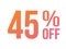 Energetic gradient pink to orange forty five percent off special discount word