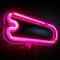 Energetic neon style Pink chat icon adds a vibrant touch