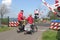 Energetic senior couple on bikes, Dutch Eempolder, Soest, Netherlands