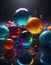 Energetic Splash of Colored Marbles, Generative AI