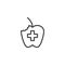Energy apple line icon