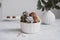 energy balls on a light table, bowl. Homemade healthy sweets