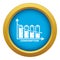 Energy battery consumption icon blue vector isolated