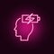 Energy, brain, recharge neon icon. Elements of Creative thinking set. Simple icon for websites, web design, mobile app, info