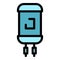 Energy capacitor icon color outline vector